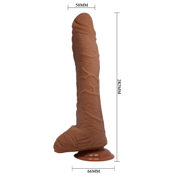 Baile Alex 11" Curved Realistic Dildo 28cm Dong Suction Cup Brown