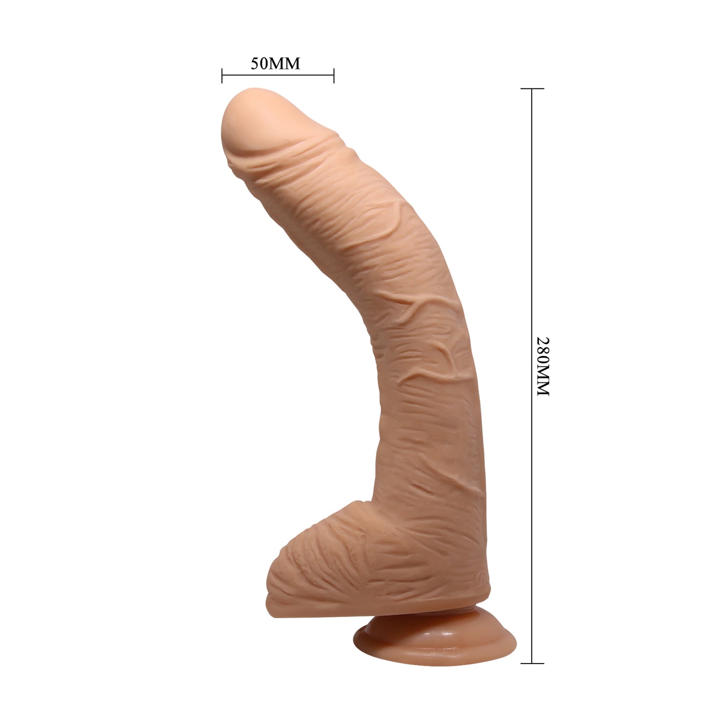 Baile Alex 11" Curved Realistic Dildo 28cm Dong Suction Cup Flesh