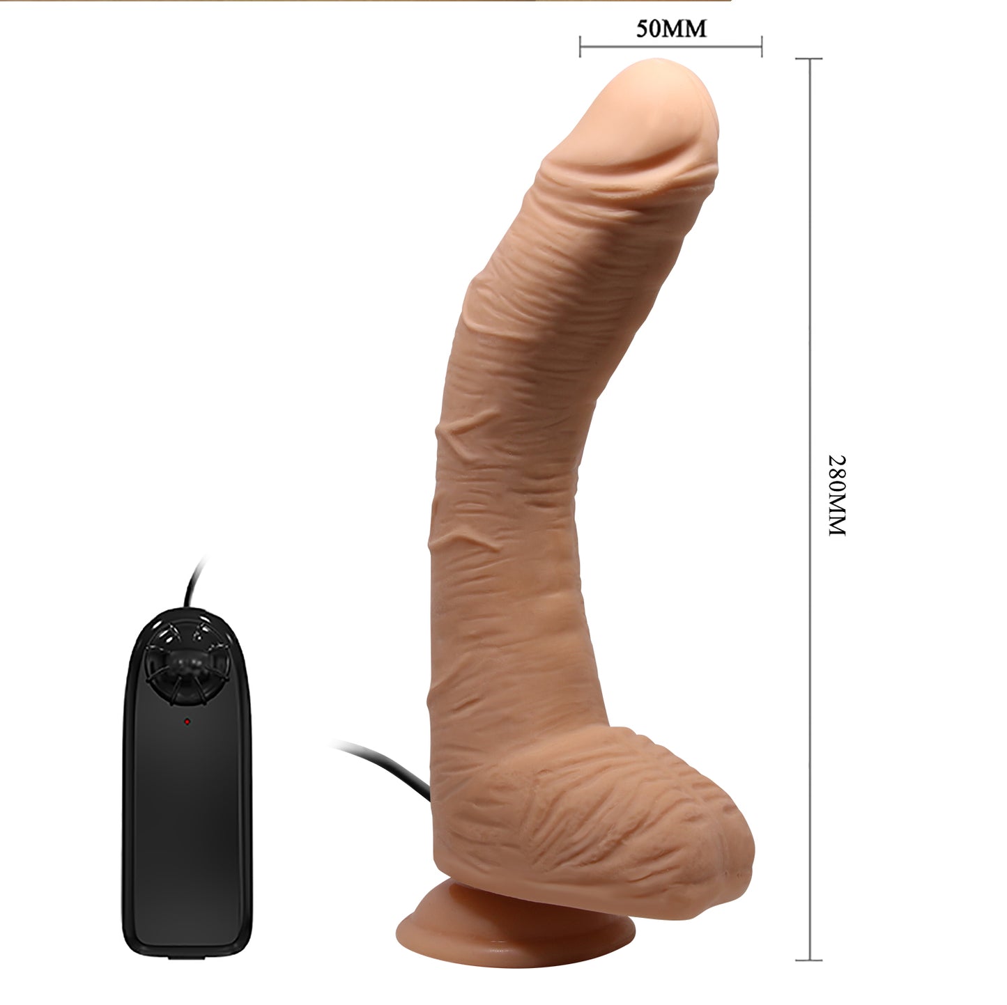 Baile Alex 11" Realistic Vibrating Dildo 28cm Dong Suction Cup