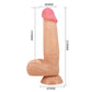 Pretty Love Sliding Skin 8.5" Vibrating Realistic Dildo Suction Cup Dong Sex Toy