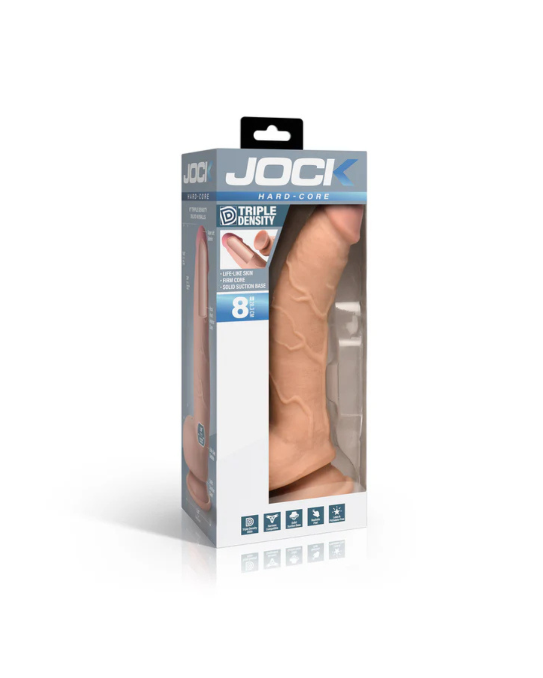JOCK Hard-Core 8" Triple Density Dildo with Balls
