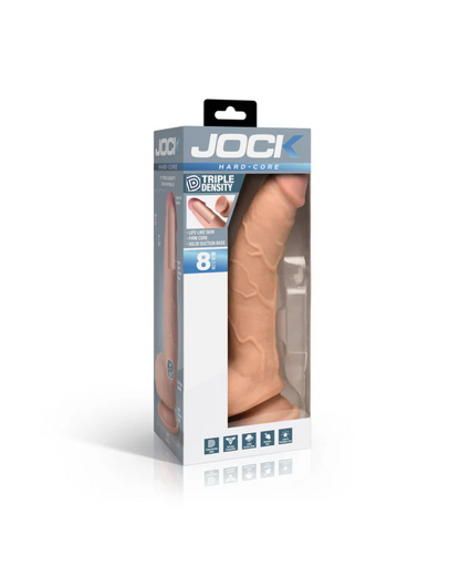 JOCK Hard-Core 8" Triple Density Dildo with Balls