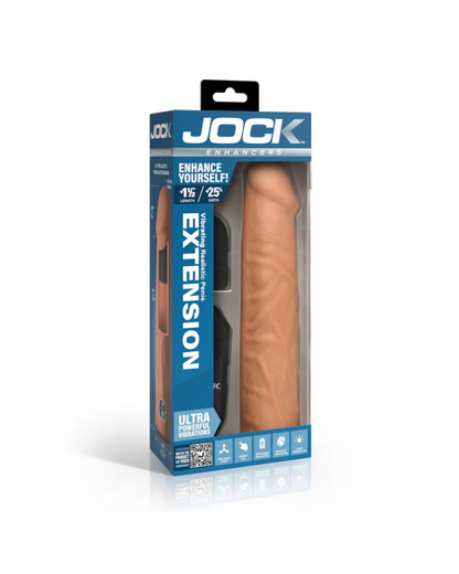 JOCK Enhancers 1.5" Vibrating Penis Extension w/ Remote - Medium