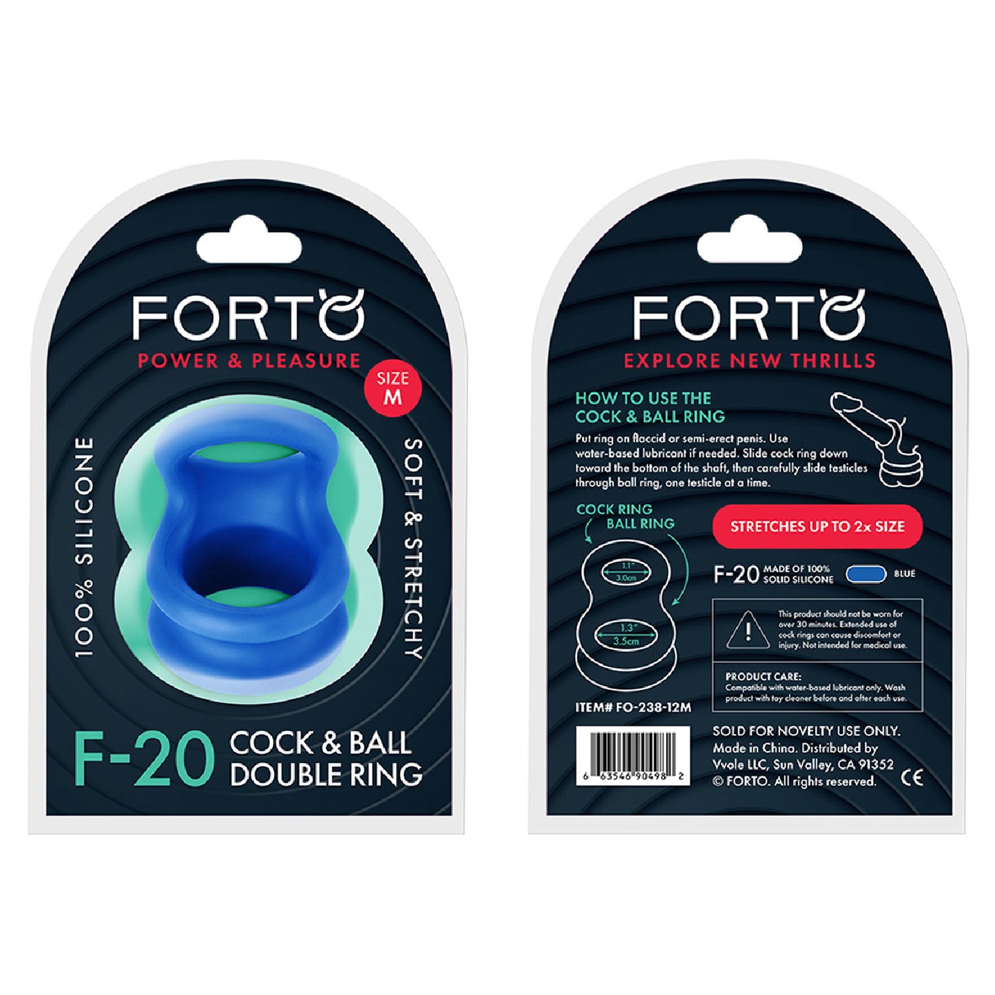 F-20: BALLS STRETCHER (LIQUID SILICONE) LARGE - BLUE