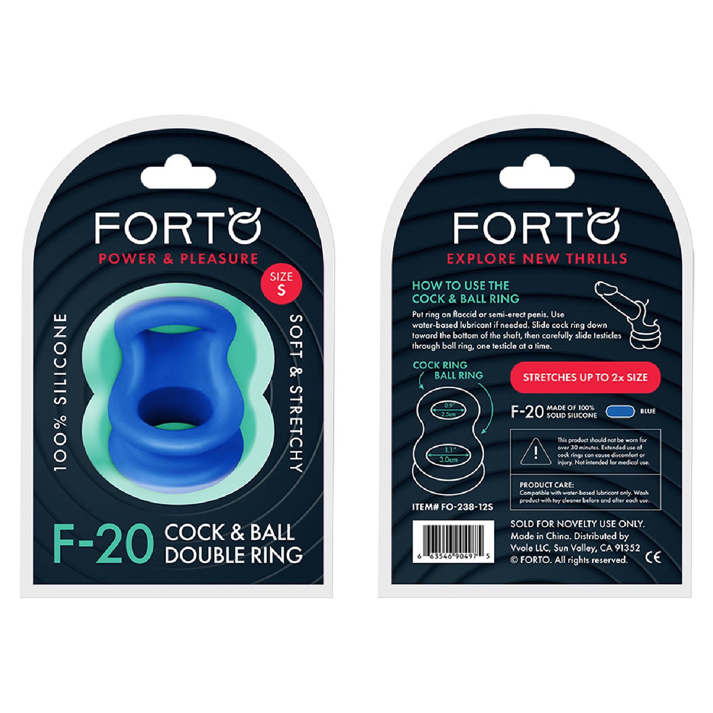 F-20: BALLS STRETCHER (LIQUID SILICONE) LARGE - BLUE