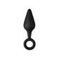 F-10: SILICONE PLUG W/ PULL RING BLACK L