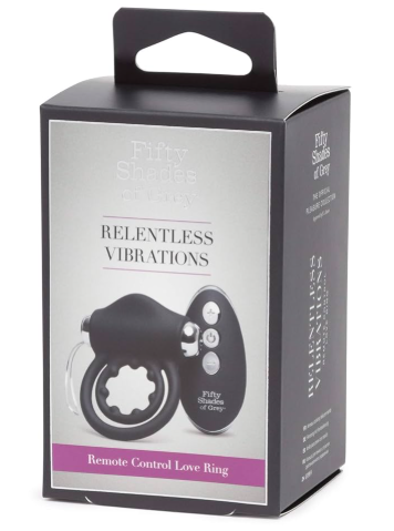 Fifty Shades of Grey Relentless Vibrations Remote Control Love Ring Bl...