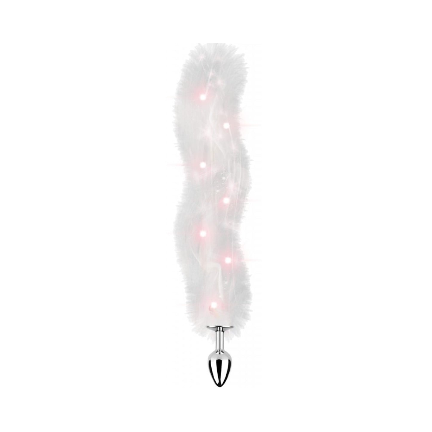 Foxy Tail- Light Up Faux Fur Butt Plug With Multicolored Light Pattern