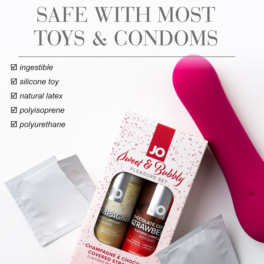 JO Champagne & Strawberry Chocolate Flavoured Lubricant Edible Oral Sex Lube