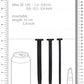 Silicone Screw Plug Set Urethral Sounding Black 89 g OU433BLK
