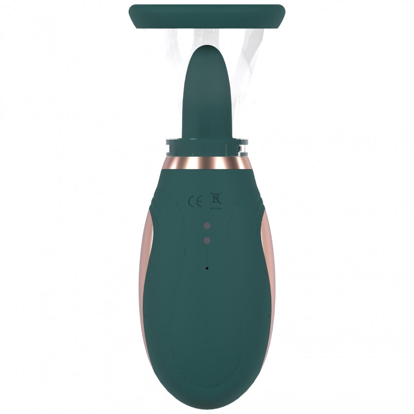 Pumped - Enhance - Automatic - Silicone - Rechargeable Vulva & Breast Pump - Forest Green