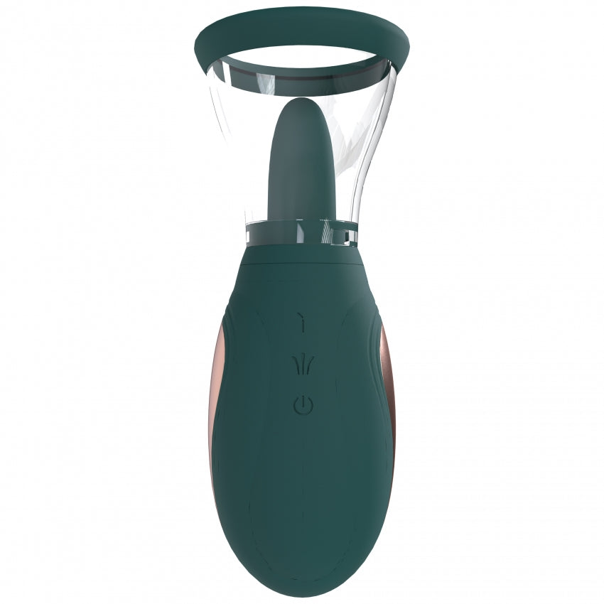 Pumped - Enhance - Automatic - Silicone - Rechargeable Vulva & Breast Pump - Forest Green