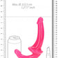 6" Inch Strapless Strap-On Glow in the Dark Neon - Pink