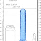 Crystal Clear Dildo 8" Inch Straight No Balls - Blue