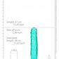 Crystal Clear Dildo 11" Inch Straight No Balls - Turquoise