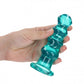 Crystal Clear 5.5" Curvy Dildo/Plug - Turquoise