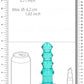 Crystal Clear 5.5" Curvy Dildo/Plug - Turquoise