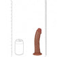RealRock Ultra Realistic Skin - Vibrating Rechargeable - Regular Curved without Balls 8" / 20,3 cm - Tan