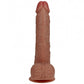 RealRock Ultra Realistic Skin - Vibrating Rechargeable - Regular Straight with Balls 9" / 23 cm - Tan