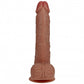 RealRock Ultra Realistic Skin - Vibrating Rechargeable - Regular Straight with Balls 9" / 23 cm - Tan