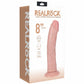 RealRock- 8 " Vibrating and Rotating Cock - Regular Curved - Flesh