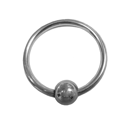 Stainless Steel Glans Ring with Pressure Point Ball