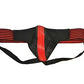 rouge leather Jocks with Striped band Black/Red Small