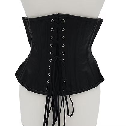 Rouge Leather Corset - Black Small/Medium