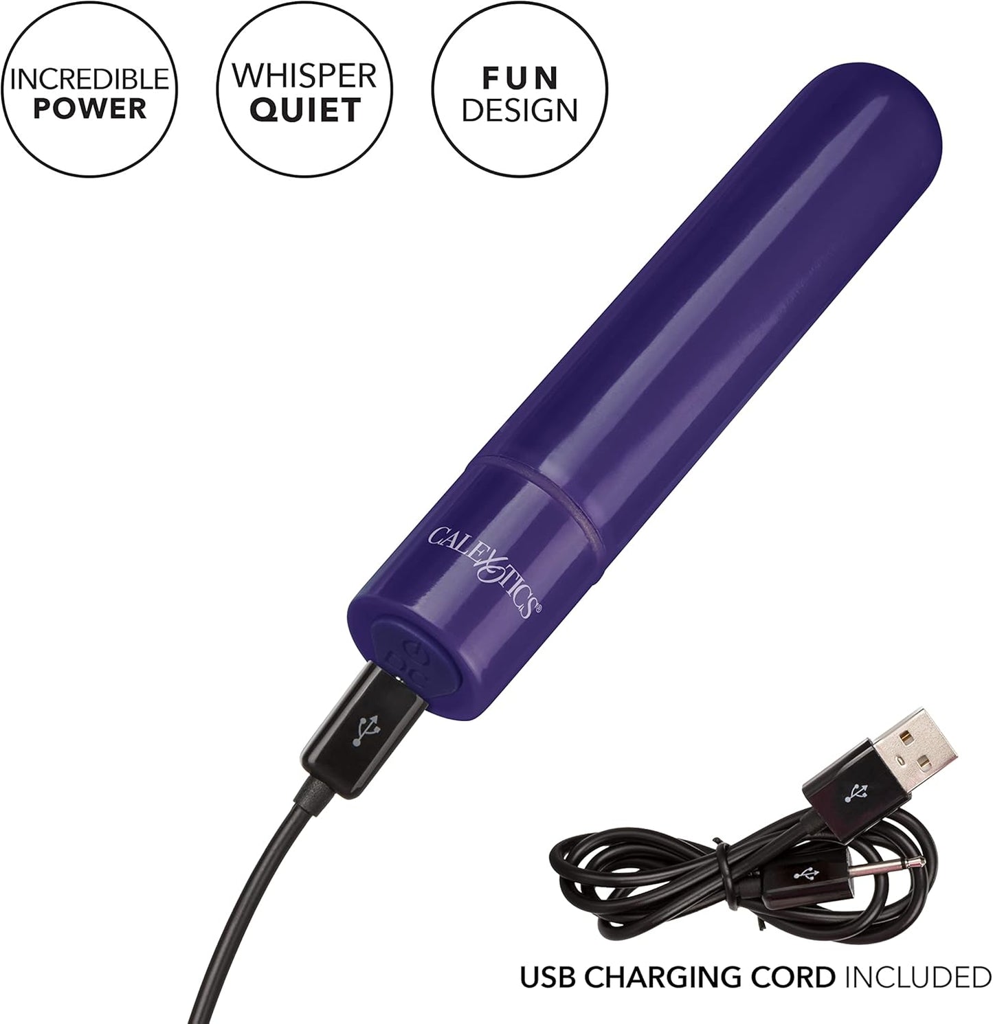 Calexotics Tiny Teasers Bullet Purple Rechargeable Vibe Massager Vibrator