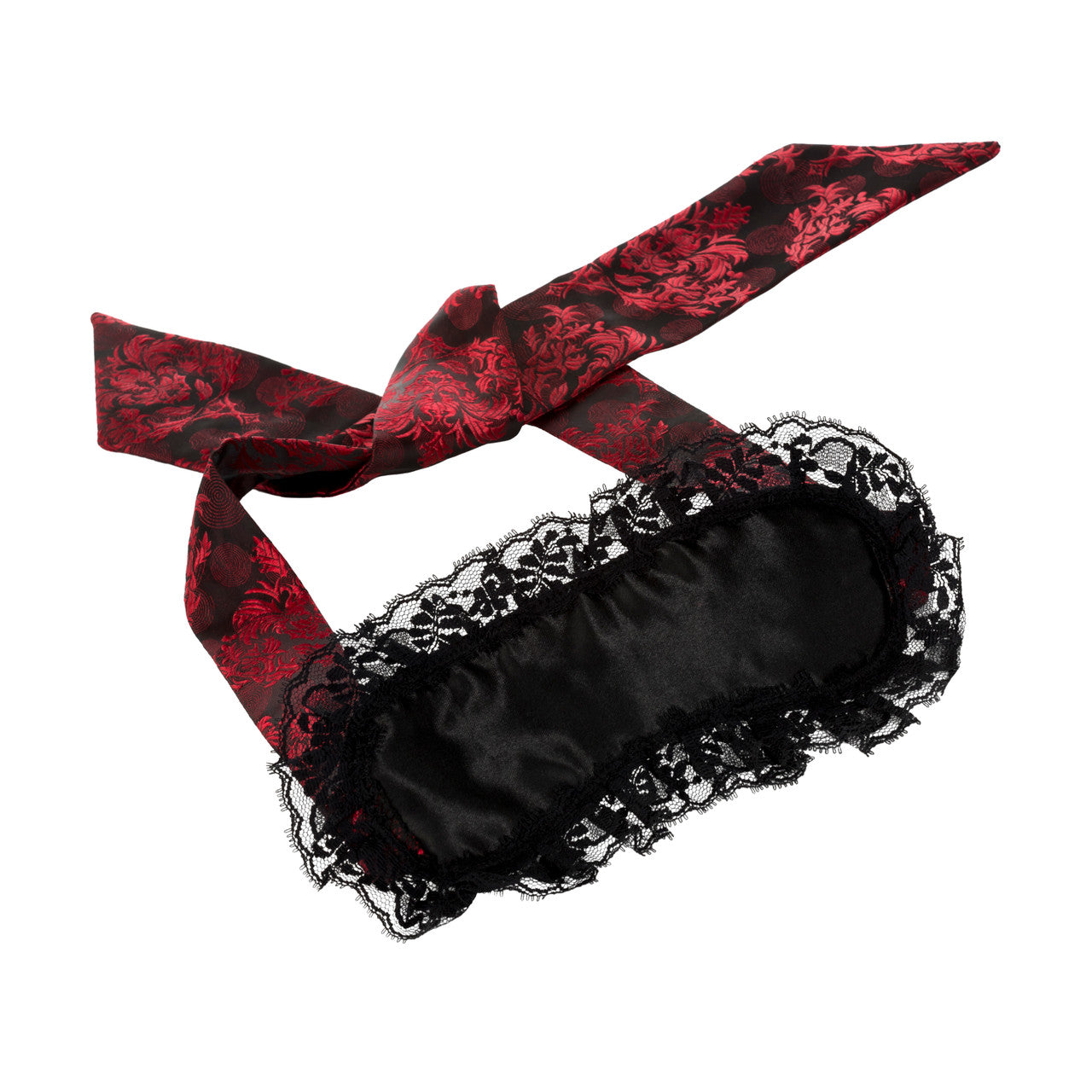 Calexotics Scandal Eye Mask Red & Black Lace Adjustable