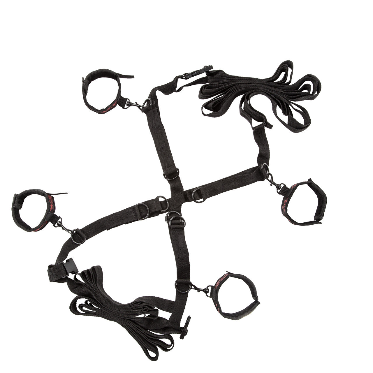 Scandal Over the Bed Cross Red Bondage Restraints BDSM Kit