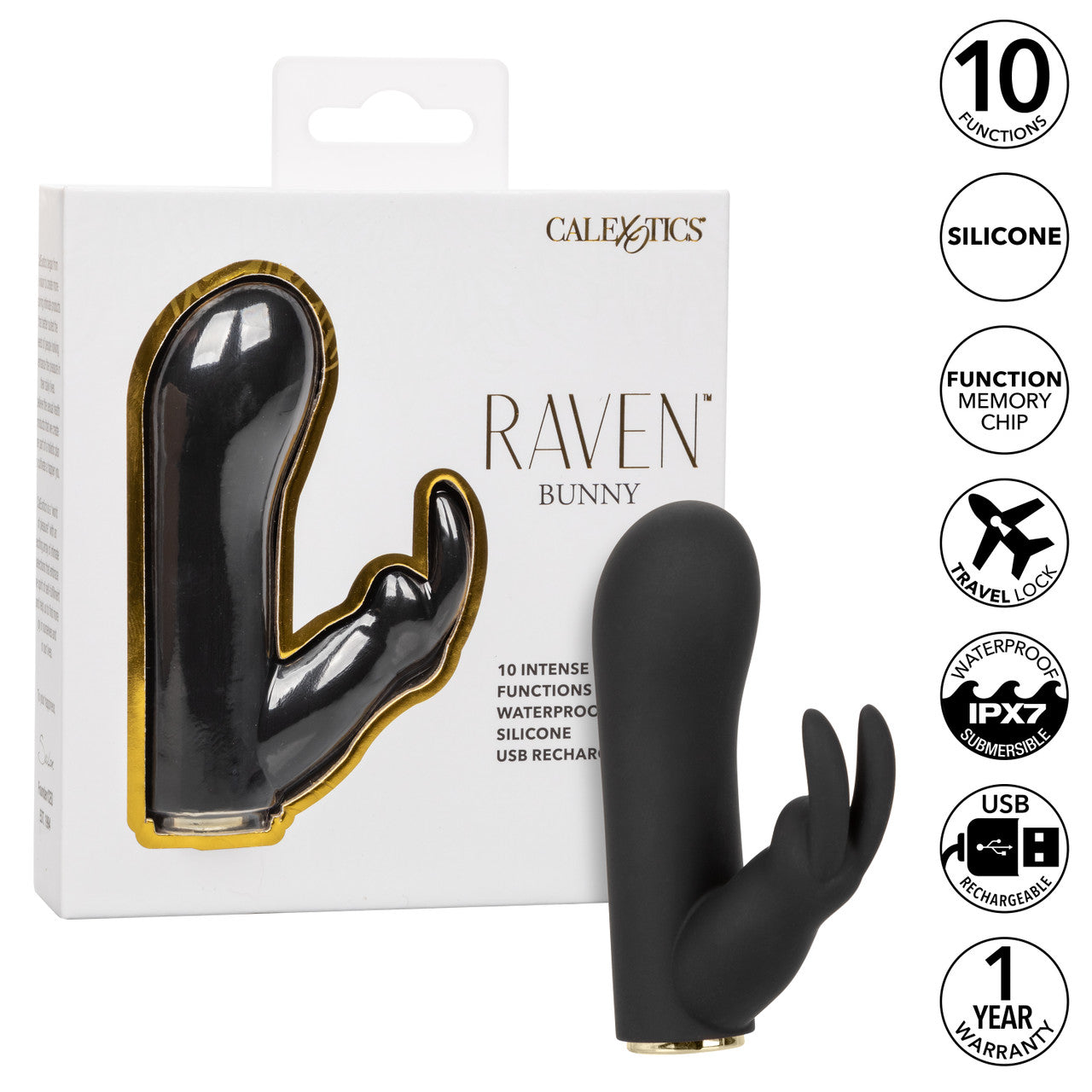 CalExotics Raven Bunny Vibrator Rechargeable