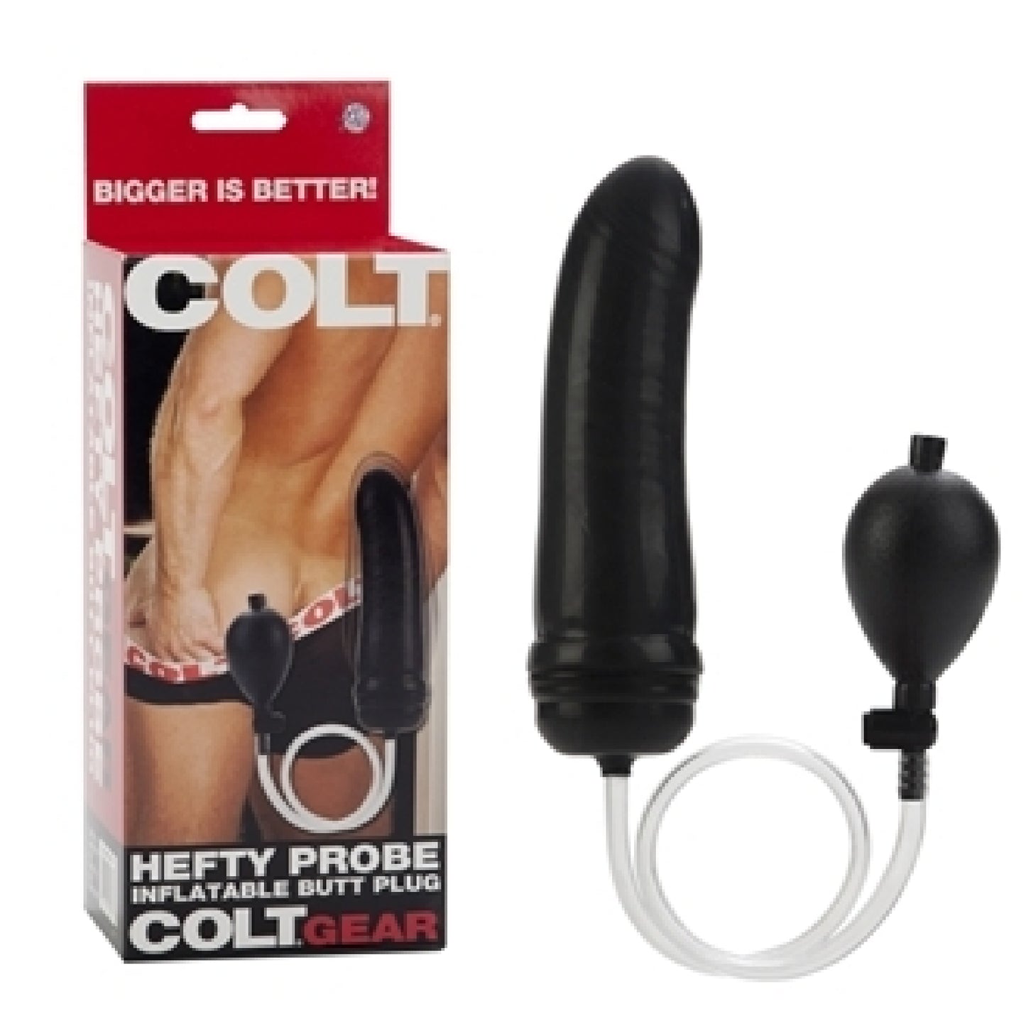 Colt Hefty Probe Inflatable Butt Plug - Black