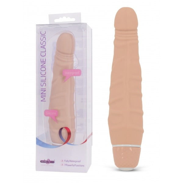 Seven Creations Silicone Classic Mini Flesh Veined Taper Vibrator