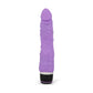 Silicone Classic Thin Veined Vibrating Dildo Vibrator Black