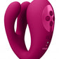 Yoko - Triple Action Vibrator Dual Prongs with Clitoral Pulse Wave - Pink
