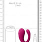 Yoko - Triple Action Vibrator Dual Prongs with Clitoral Pulse Wave - Pink