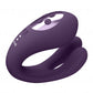 Yoko - Triple Action Vibrator Dual Prongs with Clitoral Pulse Wave - Purple