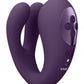 Yoko - Triple Action Vibrator Dual Prongs with Clitoral Pulse Wave - Purple