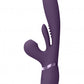 Kura - Thrusting G-Spot Vibrator with Flapping Tongue and Pulse Wave Stimulator - Purple