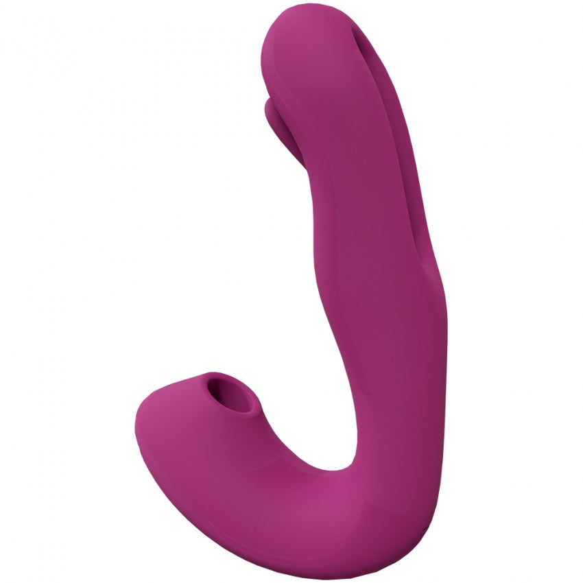 VIVE - Yuna - Rechargeable Dual Motor - Airwave Vibrator with Innovative G-Spot Flapping Stimulator - Pink