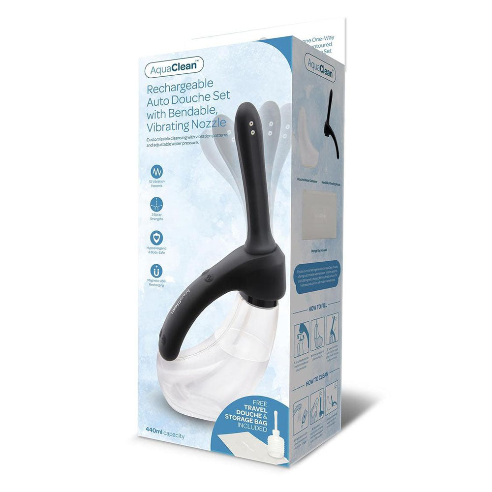 AquaClean Rechargeable Auto Douche Set with Bendable Vibrating Nozzle