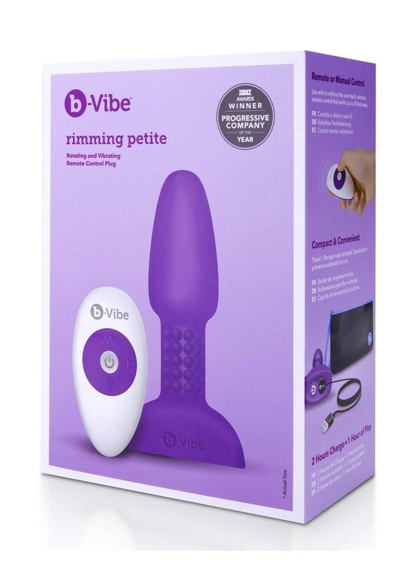 B-Vibe Rimming Plug Petite Purple  4890808193044