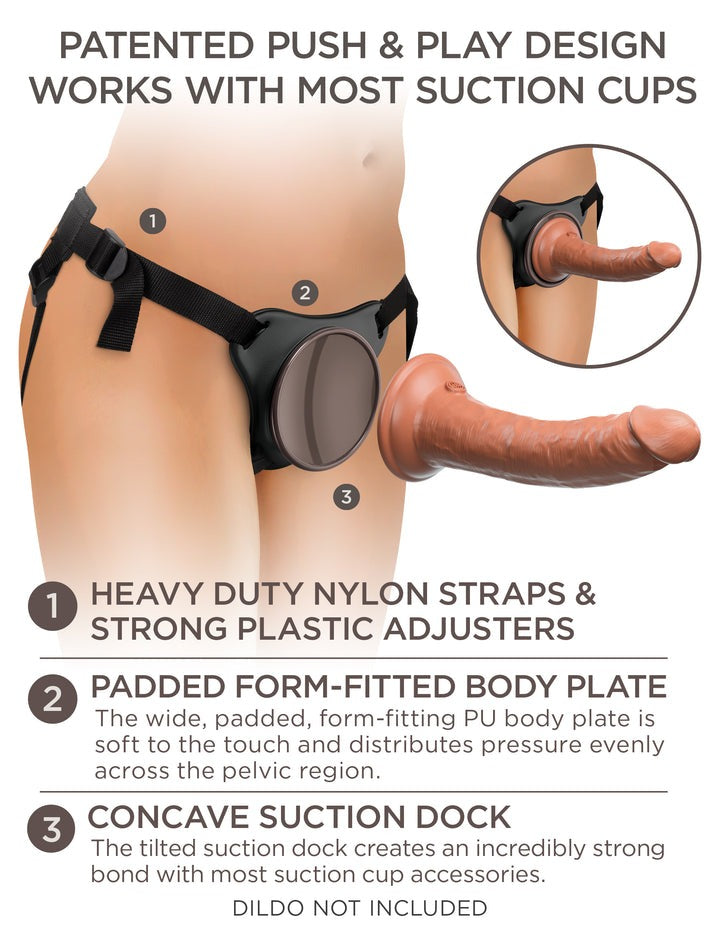 King Cock Elite Comfy Body Dock Strap-On Harness Adjustable Sex Toy