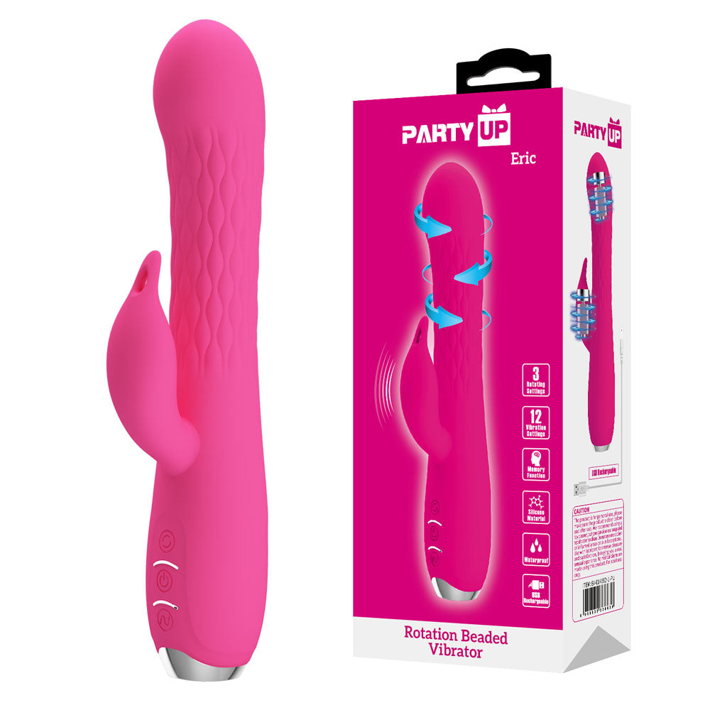 Party Up ERIC Rotating Beads Vibrator - Pink