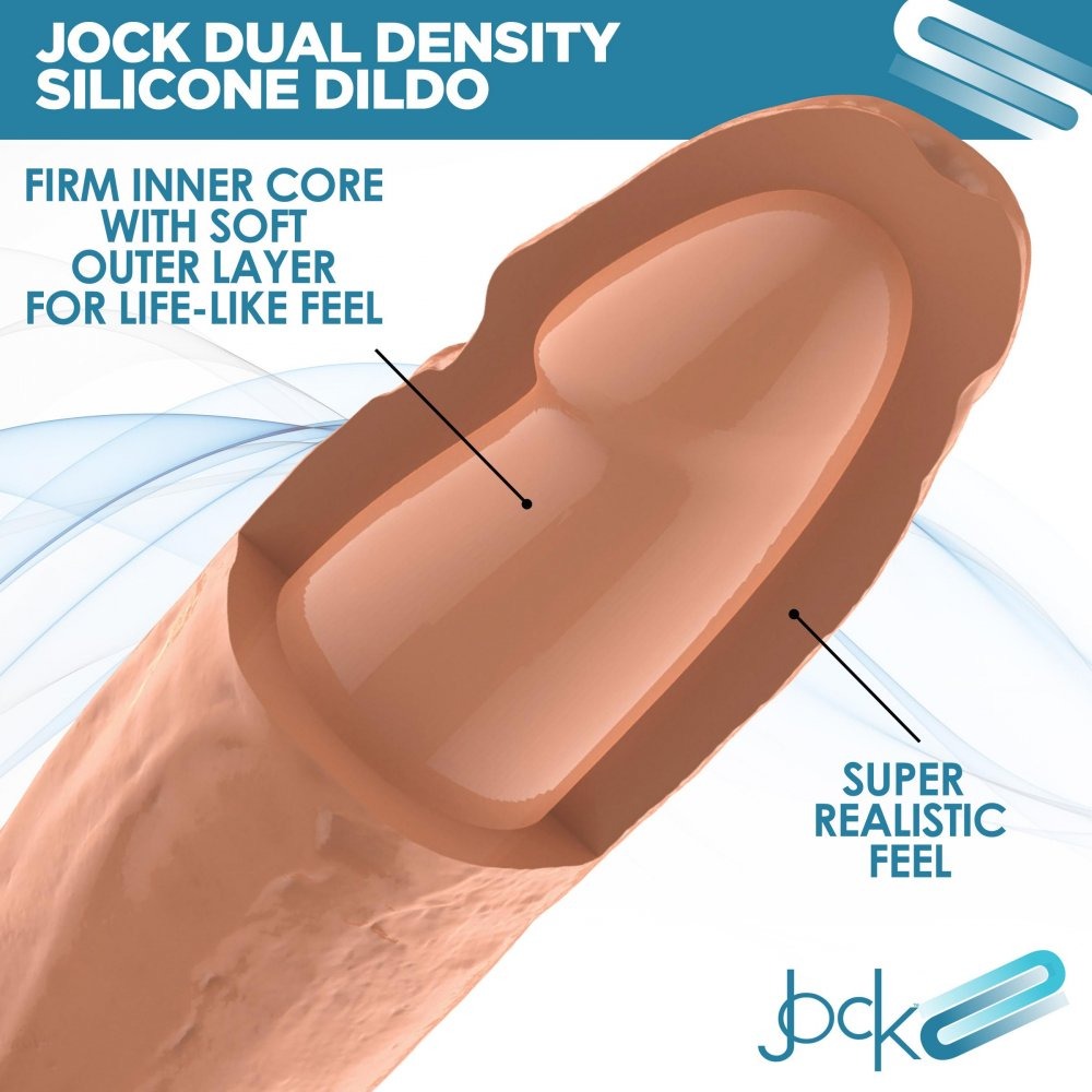 Jock 7" Dual Density Silicone Dildo Realistic Dong Suction Cup Couples Sex Toy