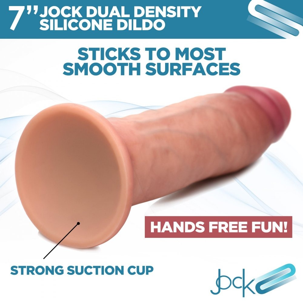 Jock 7" Dual Density Silicone Dildo Realistic Dong Suction Cup Couples Sex Toy