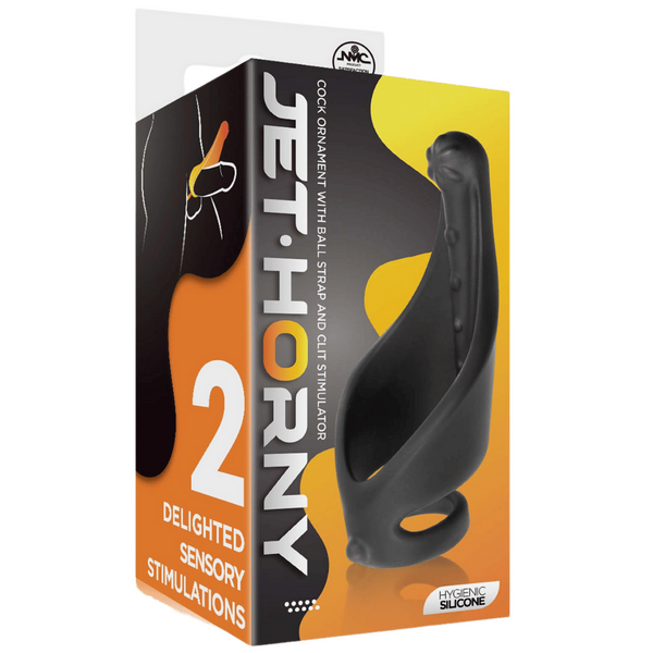 Cock Ring with Ball Strap and Clit Stimulator