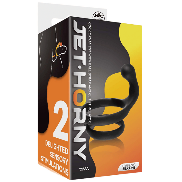 Cock Ring with Ball Strap and Clit Stimulator