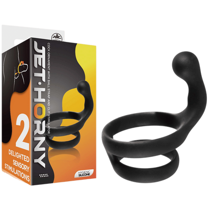 Cock Ring with Ball Strap and Clit Stimulator